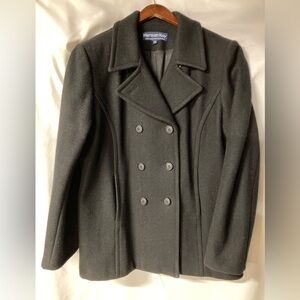 Herman Kay Women's Charcoal Peacoat